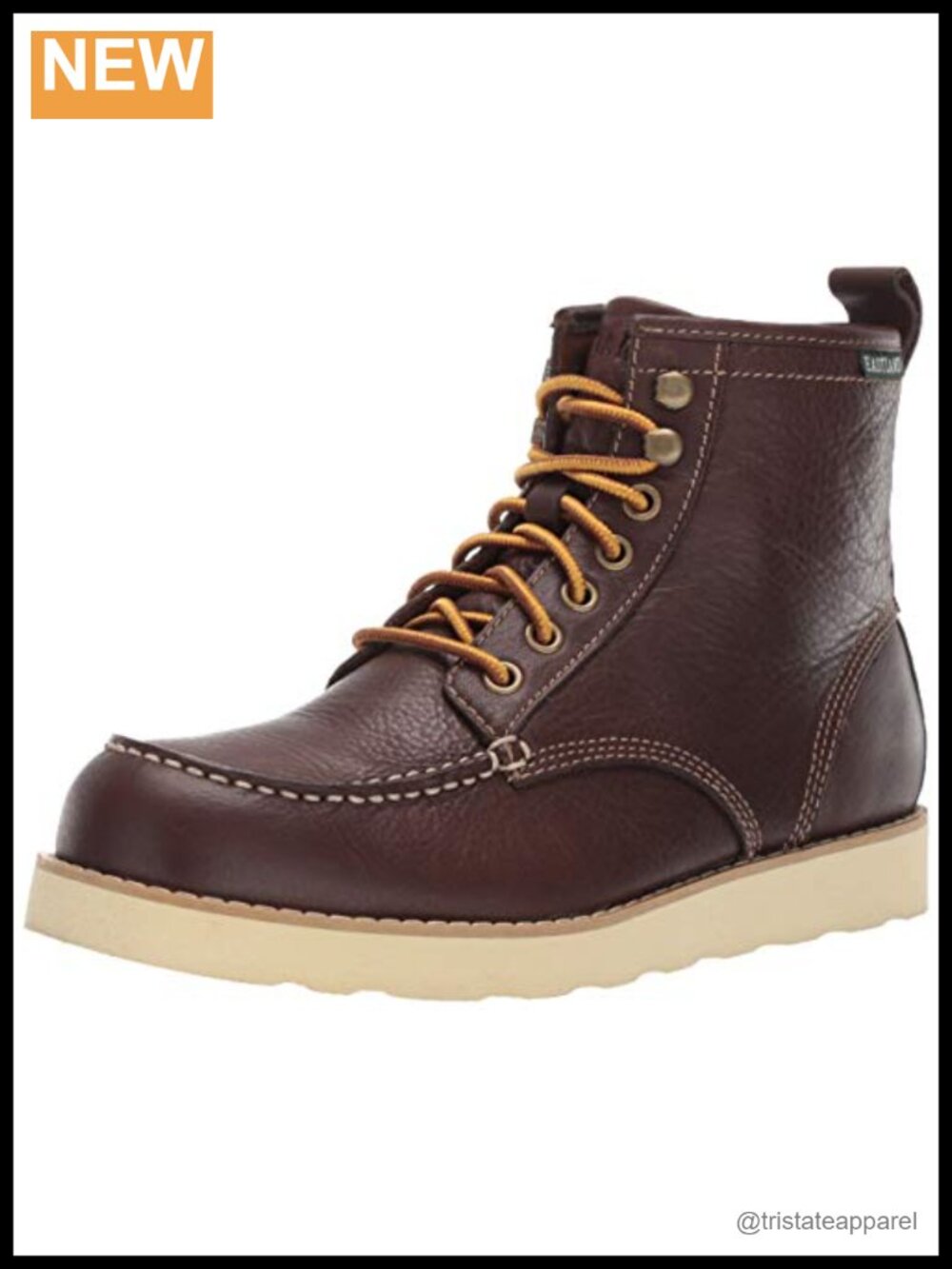 Lace-Up Leather Ankle Boots Memory Foam Insole Wedge Heel Water Resistant